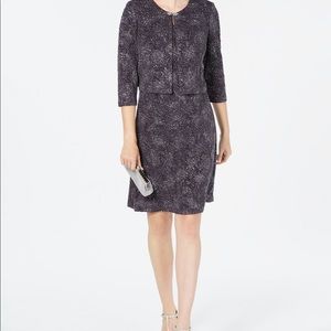Alex Evenings Jacquard-Knit Dress
& Jacket